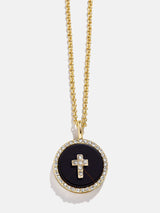 BaubleBar Semi-Precious Custom Medallion - Black Onyx - 
    Enjoy 20% Off Necklaces – For a Limited Time
  
