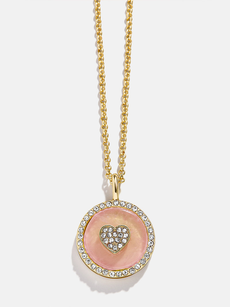 BaubleBar Semi-Precious Custom Medallion - Rose Quartz - 
    Enjoy 20% Off Necklaces – For a Limited Time
  
