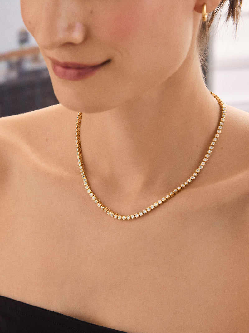 BaubleBar Amalie 18K Gold Tennis Necklace - Clear/Gold - 
    Enjoy 20% Off Necklaces – For a Limited Time
  
