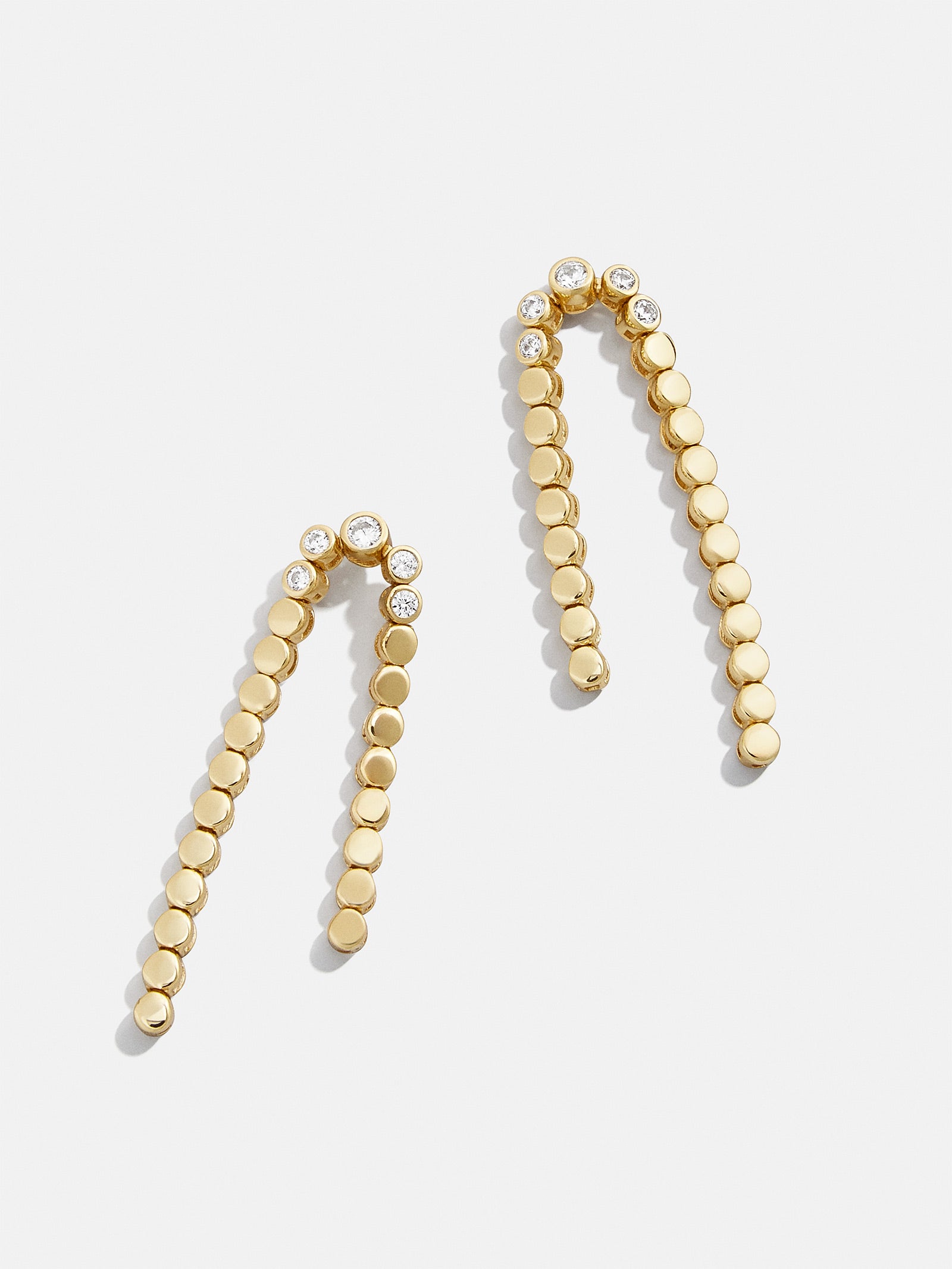 Misty 18K Gold Earrings - Clear/Gold