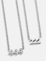 BaubleBar Sterling Silver Angel Number Custom Nameplate Necklace - Silver - 
    20% Off + Order thru Tuesday for Xmas delivery
  
