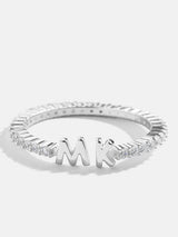 BaubleBar Sterling Silver Double Initial Custom Ring - Silver - 
    25% Off Custom Gifts: Ends Sunday
  
