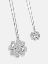 BaubleBar Clover Sterling Silver Custom Pendant Necklace - Pavé/Silver - 
    Enjoy 20% Off Custom Gifts
  
