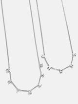 BaubleBar Mini Sterling Silver Custom Spaced Letter Name Necklace - Silver - 
    25% Off Custom Gifts: One Week Only
  
