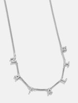 BaubleBar Mini Sterling Silver Custom Spaced Letter Name Necklace - Silver - 
    25% Off Custom Gifts: One Week Only
  
