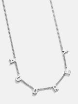 BaubleBar Mini Sterling Silver Custom Spaced Letter Name Necklace - Silver - 
    25% Off Custom Gifts: One Week Only
  
