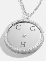 BaubleBar Classic Sterling Silver Custom Medallion Necklace - Silver - 
    25% Off Custom Gifts: One Week Only
  
