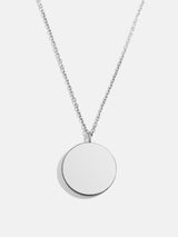 BaubleBar Classic Sterling Silver Custom Medallion Necklace - Silver - 
    25% Off Custom Gifts: One Week Only
  
