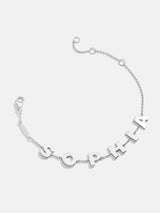 BaubleBar Sterling Silver Custom Spaced Letter Name Bracelet - Silver - 
    25% Off Custom Gifts: One Week Only
  
