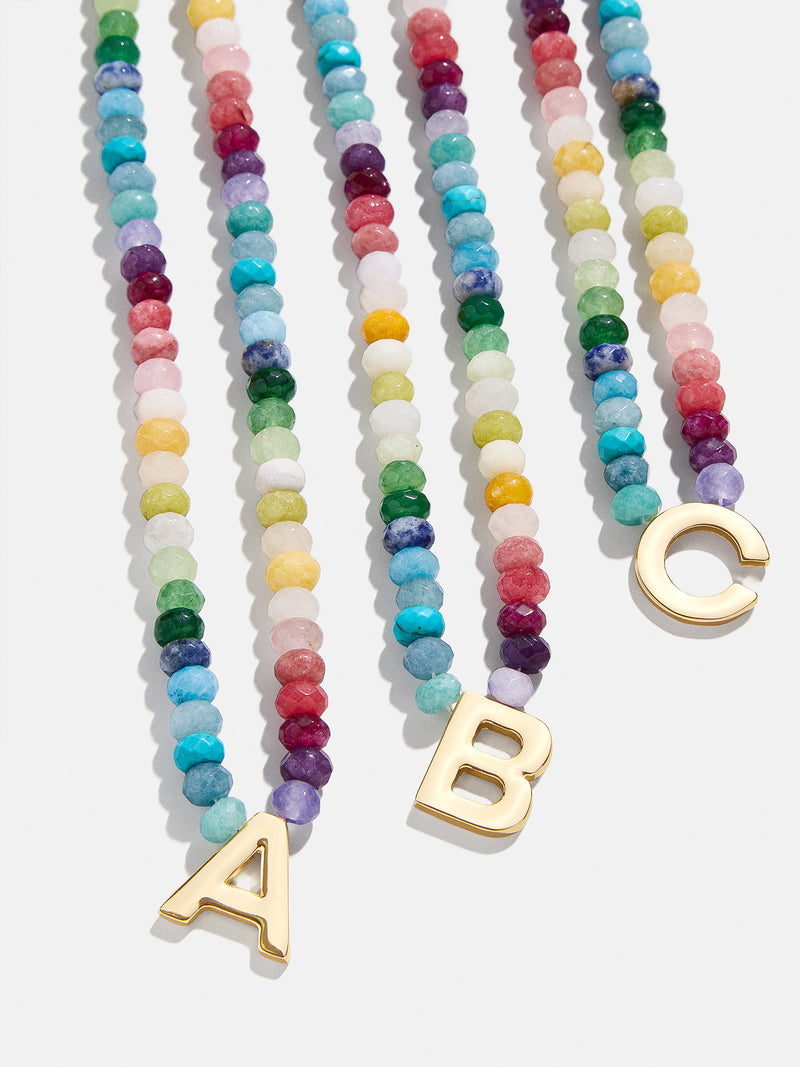 BaubleBar Semi-Precious Block Initial Necklace - Multi - 
    Enjoy 20% Off Custom Gifts
  
