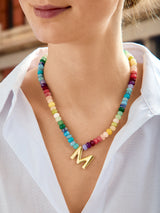 BaubleBar Semi-Precious Block Initial Necklace - Multi - 
    Enjoy 20% Off Custom Gifts
  
