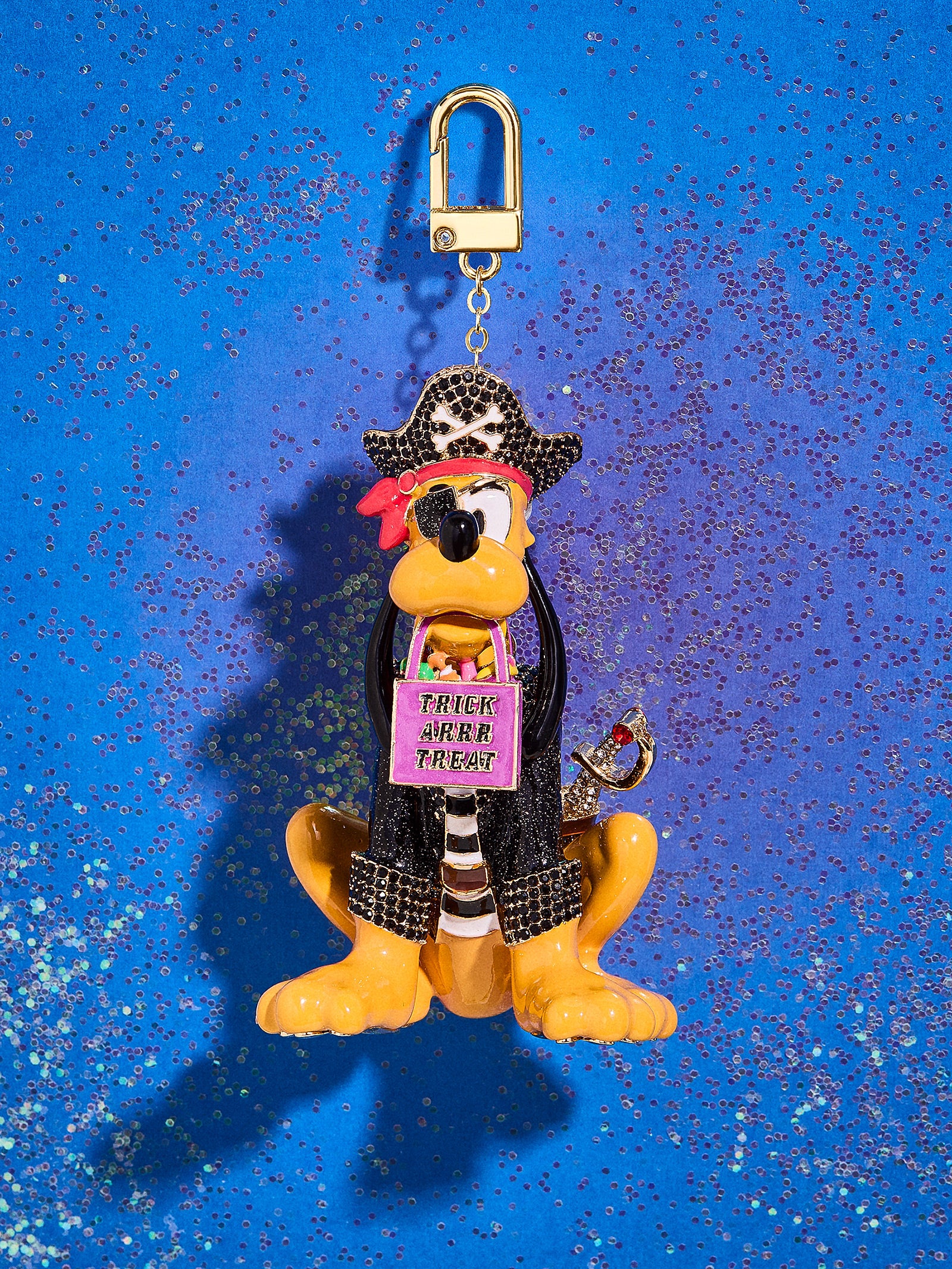 Pluto Disney Pirate Glow-In-The-Dark Bag Charm - Pluto