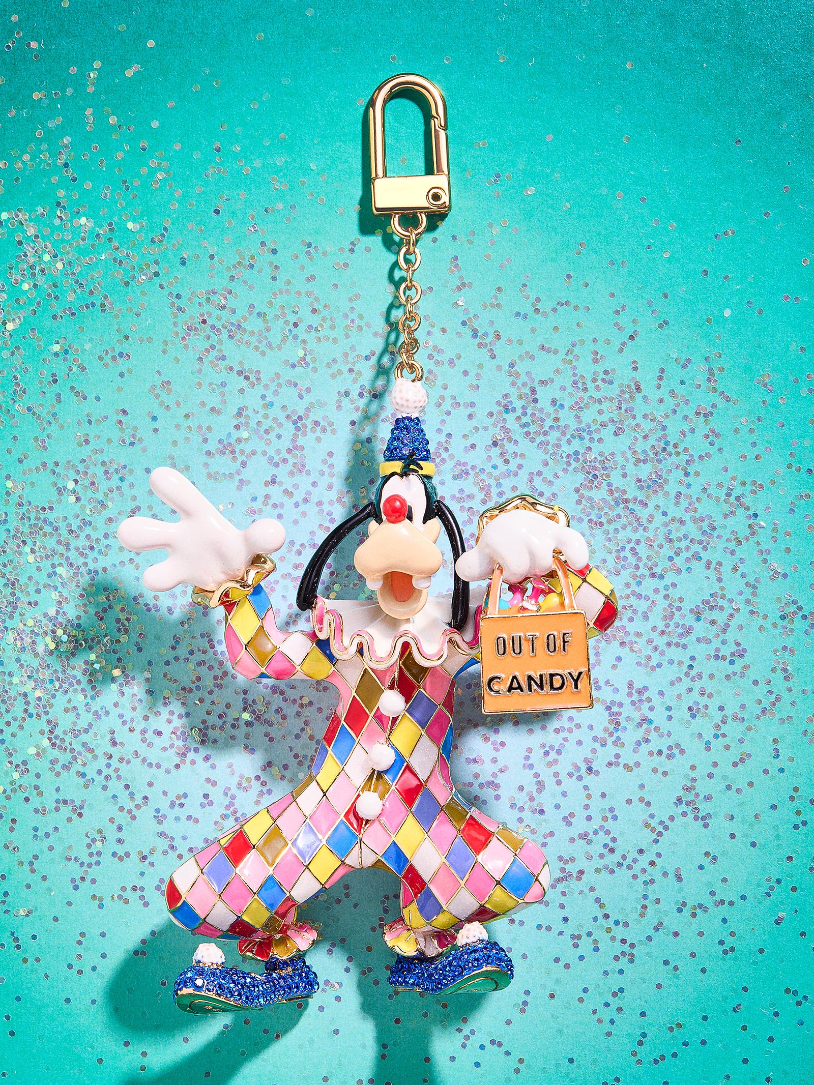 Goofy Disney Clown Glow-In-The-Dark Bag Charm - Goofy