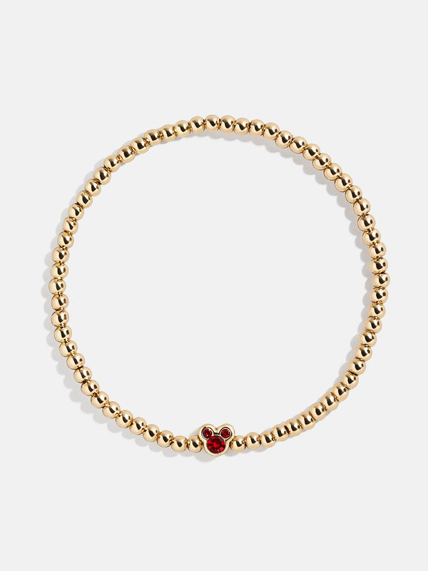 Disney Mickey Mouse Birthstone Pisa Bracelet - Garnet