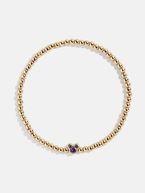 Disney Mickey Mouse Birthstone Pisa Bracelet - Amethyst