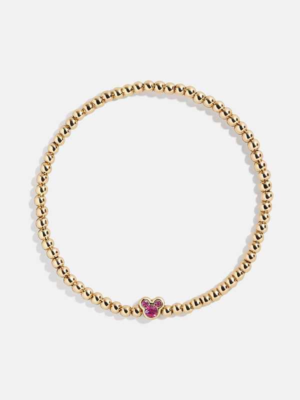 Disney Mickey Mouse Birthstone Pisa Bracelet - Rose