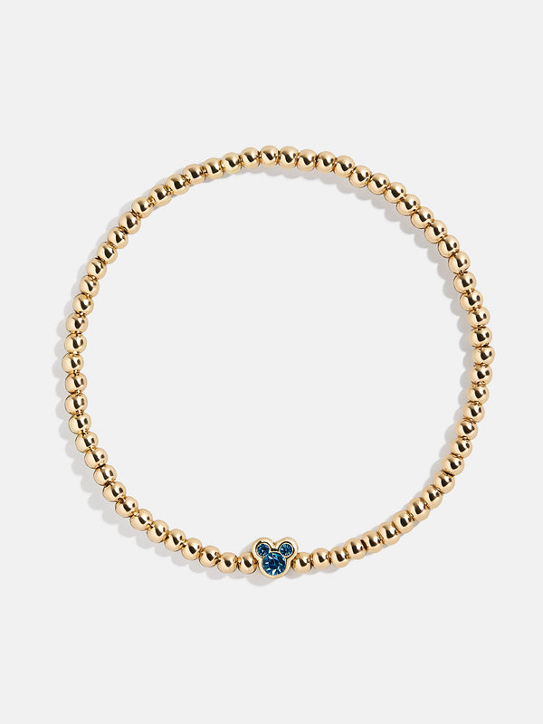 Disney Mickey Mouse Birthstone Pisa Bracelet - Blue Zircon