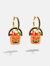 BaubleBar Trick or Treat Bag Huggie Earrings - Orange - 
    Halloween huggie earrings
  
