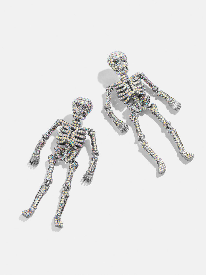 BaubleBar Bone-A-Fide Hottie Earrings - Iridescent - 
    Crystal shakey skeleton earrings - available in 3 colors
  
