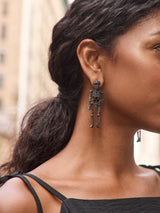 BaubleBar Bone-A-Fide Hottie Earrings - Black - 
    Crystal shakey skeleton earrings - available in 3 colors
  
