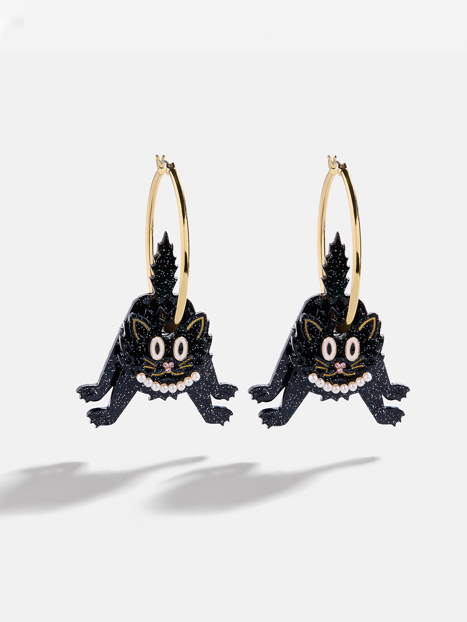 Purrfectly Spooky Cat Earrings - Black