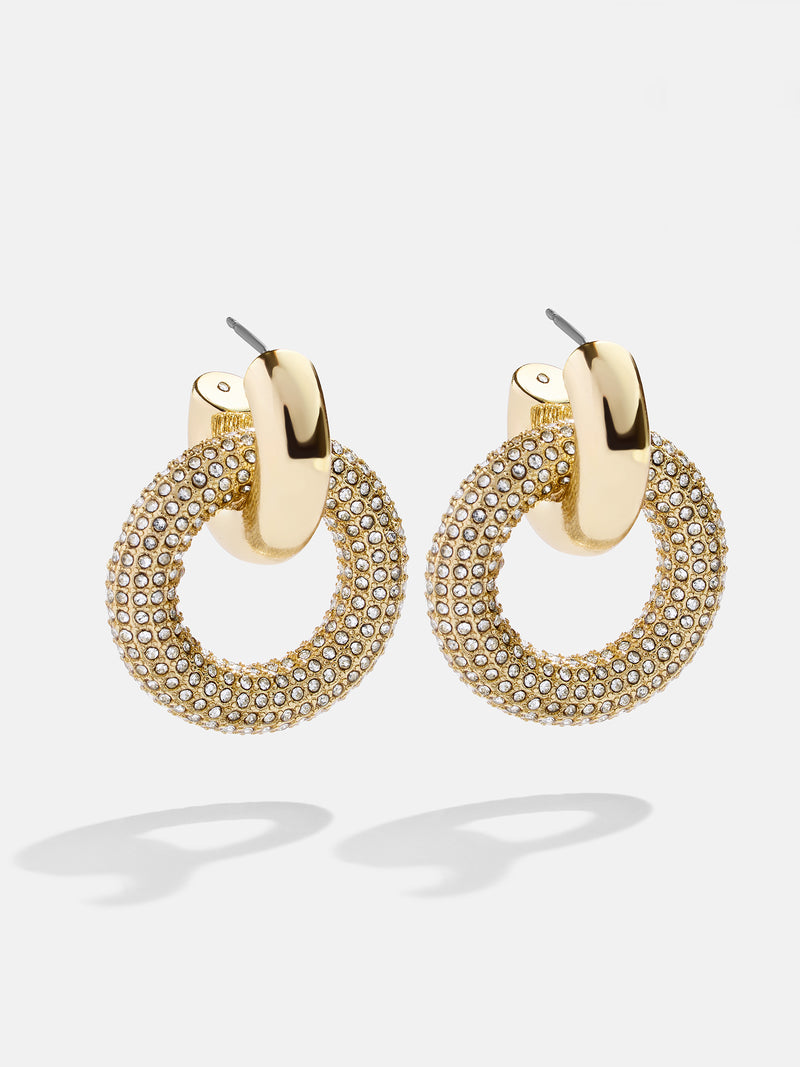 Donna Earrings - Gold/Pavé