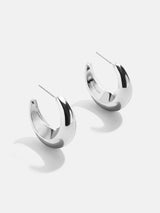 BaubleBar Kimberly Earrings - Silver - 
    Silver hoop earrings
  
