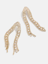 BaubleBar Rachel Earrings - Clear/Gold - 
    Gold statement earrings
  
