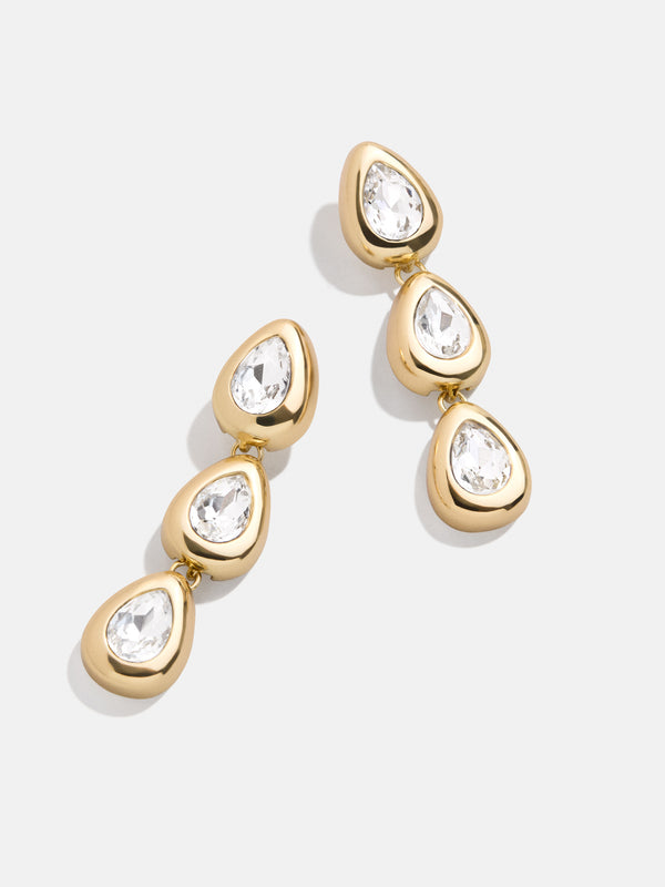 Eden Earrings - Clear/Gold