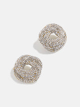 BaubleBar Susan Earrings - Gold/Pavé - 
    Pavé knotted stud earrings
  
