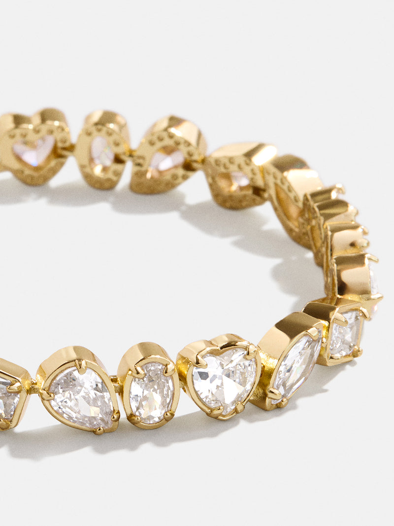 BaubleBar Eva Bracelet - Clear/Gold - 
    Crystal tennis bracelet
  
