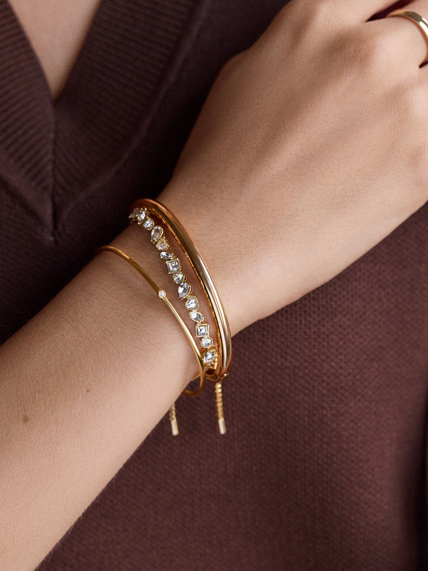 Eva Bracelet - Clear/Gold