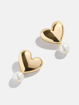 BaubleBar Harriet Earrings - Gold - 
    Gold heart earring
  
