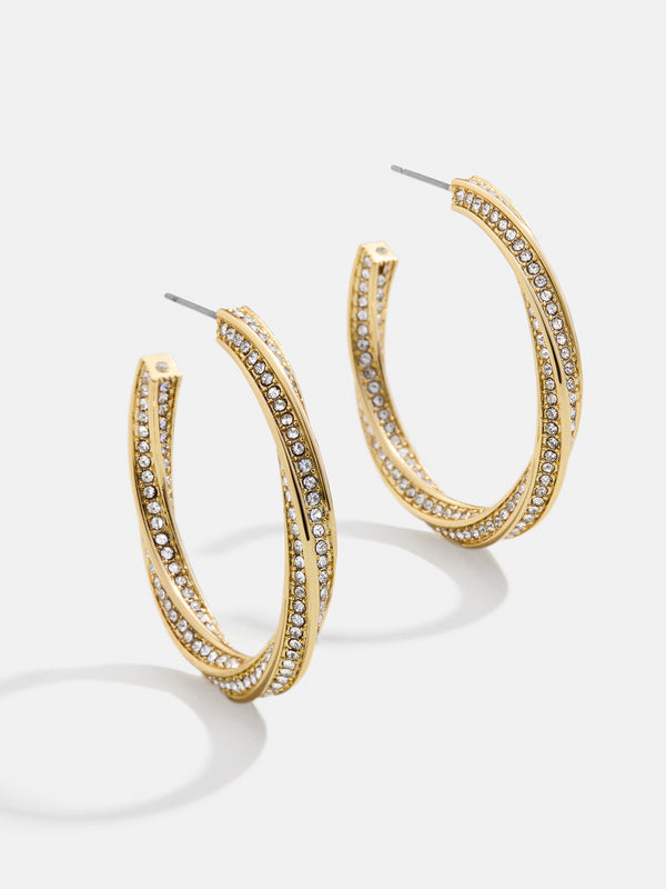 Heather Earrings - Clear/Gold