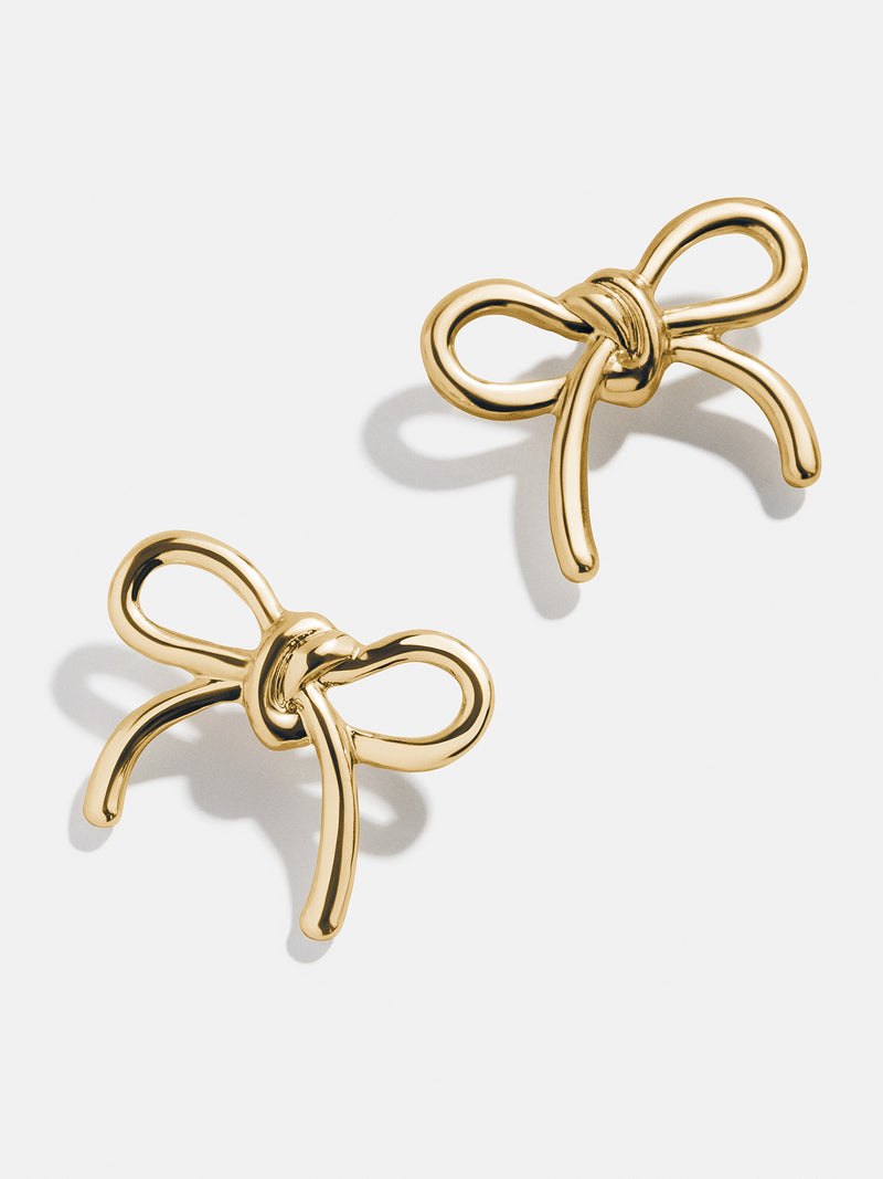 BaubleBar Jenny Earrings - Gold - 
    Gold bow earrings
  
