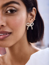 BaubleBar Jenny Earrings - Pavé - 
    Pavé bow earrings
  
