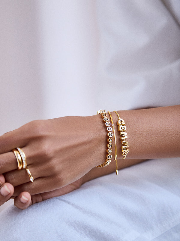 Addison Bracelet - Clear/Gold