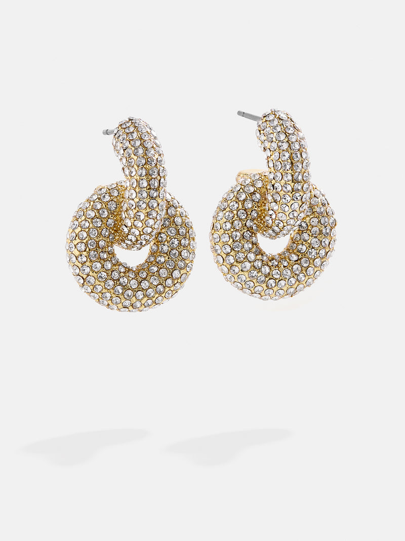 Camilla Earrings - Gold/Pavé