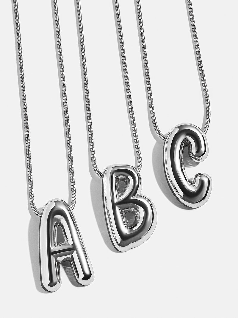 BaubleBar Bubble Initial Necklace - Silver - 
    25% Off Custom Gifts: One Week Only
  
