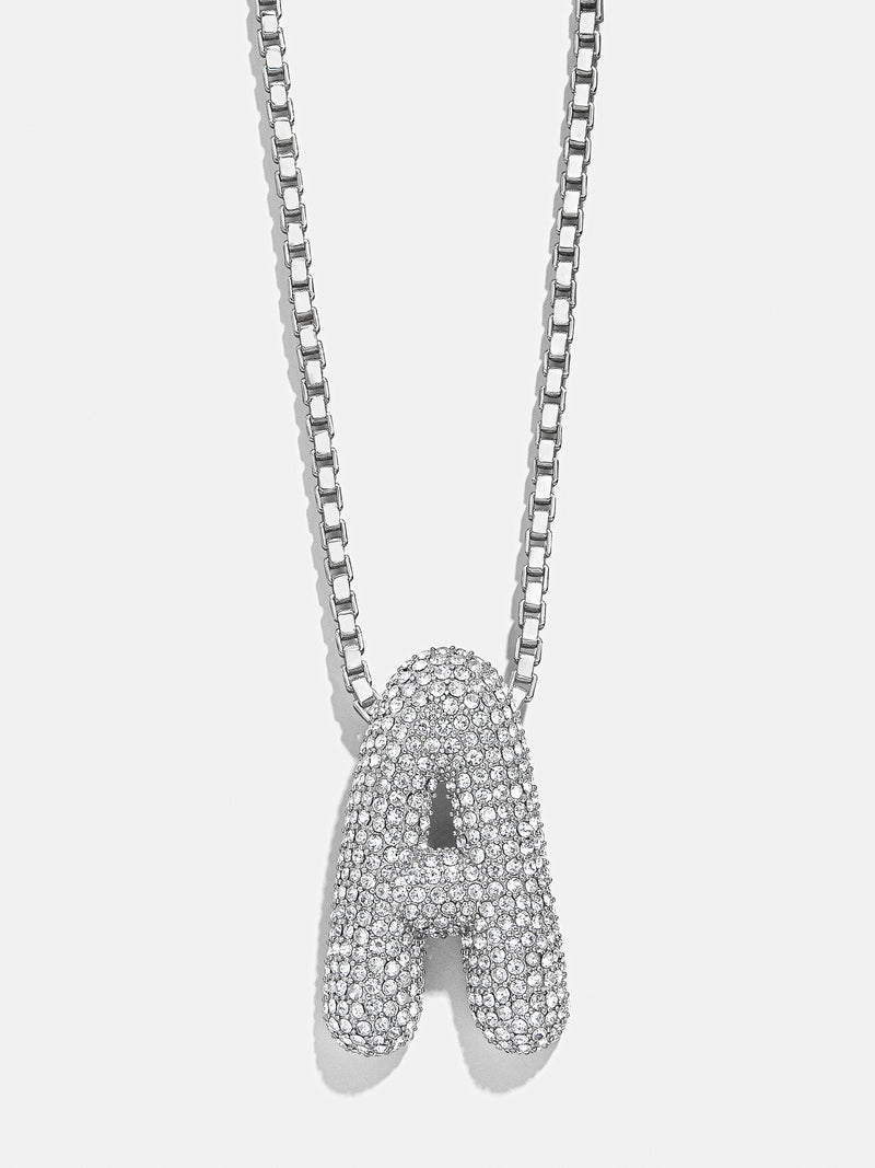 BaubleBar Pavé Bubble Initial Necklace - Pavé/Silver - 
    Enjoy 20% Off Custom Gifts
  
