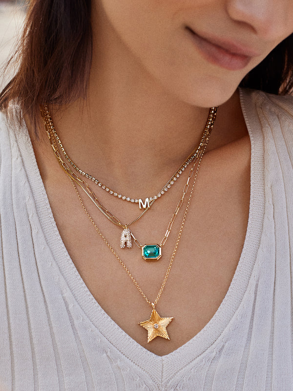 Born For You Birthstone Necklace - Blue Zircon