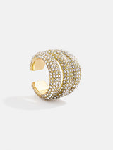 BaubleBar Jenny Ear Cuff - Clear/Gold - 
    Glass stones cuff
  
