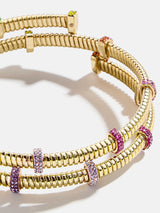 BaubleBar Eve Cuff Bracelet - Multi - 
    Gold pavé coil bracelet
  
