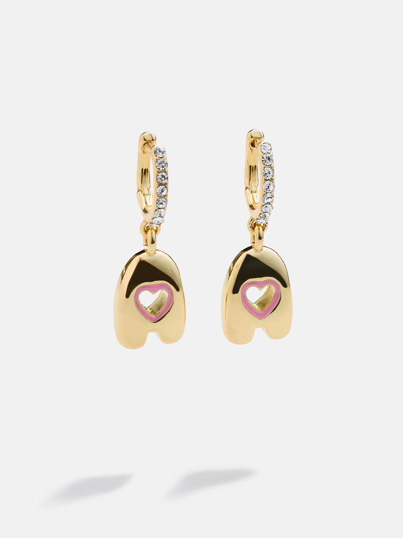 BaubleBar Kids' Initial Earrings - Gold/Pavé - 
    Kids initial earrings
  
