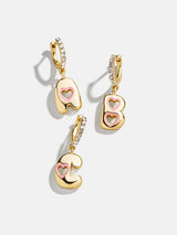 BaubleBar Kids' Initial Earrings - Gold/Pavé - 
    Kids initial earrings
  
