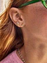 BaubleBar Kids' Rainbow Initial Earrings - Multi - 
    Kids initial stud earrings
  
