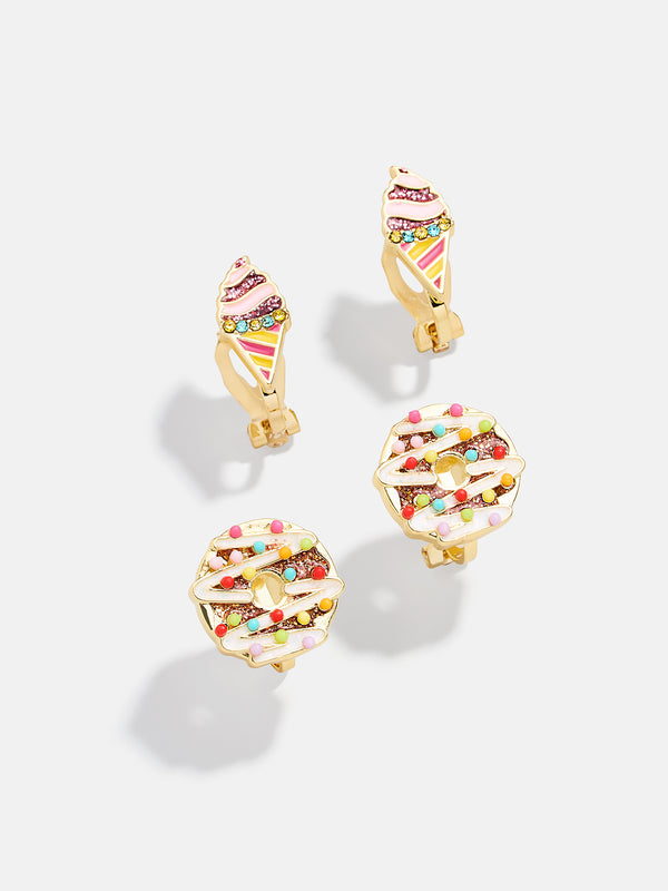 Kids' Sweet Treats Clip On Earrings - Multi