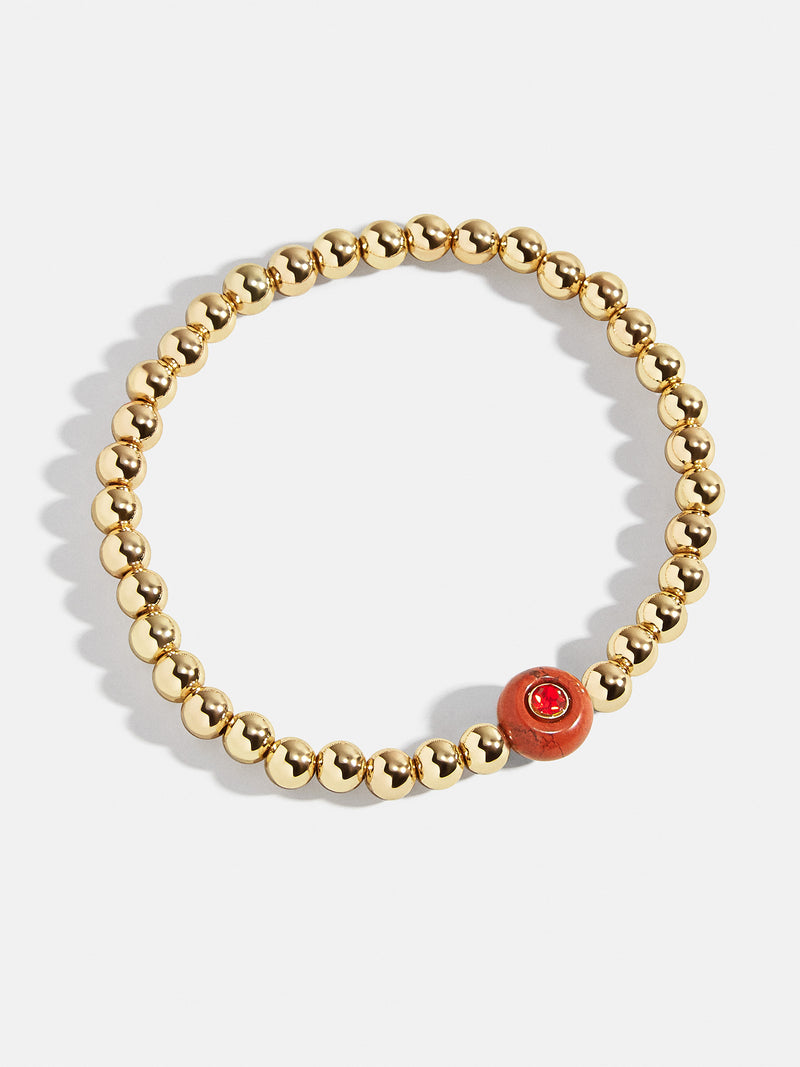 BaubleBar Semi-Precious Birthstone Pisa Bracelet - Red Jasper - 
    Semi-precious birthstone gold bracelet
  
