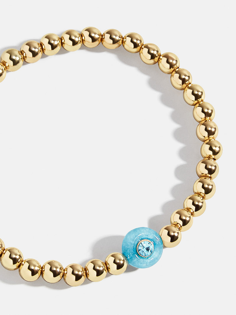 BaubleBar Semi-Precious Birthstone Pisa Bracelet - Aquamarine - 
    Semi-precious birthstone gold bracelet
  
