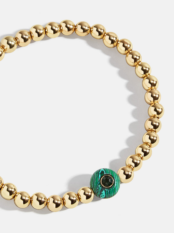 Semi-Precious Birthstone Pisa Bracelet - Malachite